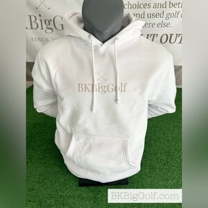 BKBigGolf Gold Logo White Hoodie